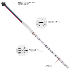 WS2812B Ultra Narrow 5mm Individually Addressable LED <b>Strip</b> WS2812B 60/100/120/160/200Leds/m <b>Smart</b> RGBIC LED <b>Light</b> DC5V - Product Image 2