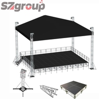 Structure de scène en aluminium, treillis carré en aluminium pour cabine DJ et éclairage LED mobile