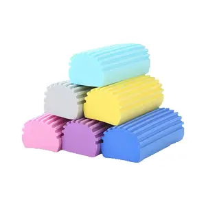 Sikat spons mikrofiber ramah lingkungan, dapat digunakan kembali warna-warni basah PVA dapat dicuci bantalan penggosok sikat spons dapur