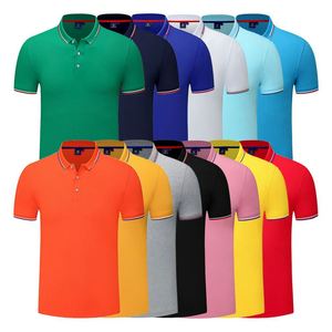 เสื้อโปโลผู้ชายผ้าฝ้ายโพลีเอสเตอร์ระบายอากาศดี  คอปักลาย  ทรงโอเวอร์ไซส์  แบบเรียบง่าย  สำหรับออกกำลังกาย - Product Image 1