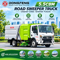 Camion balayeuse de rue Dongfeng 5,5 m³ avec réservoir d'eau de 3000 L pour le nettoyage des routes urbaines
