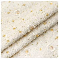 Tissu en tweed 100% polyester, broderie de perles tubulaires, 75D, textile perlé élégant pour blazer, robe, sac, tenue pour femmes