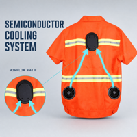 Nouveau Gilet de Refroidissement Semi-conducteur à Puce Peltier, Bandes Réfléchissantes, Ventilateurs Détachables, Garantie 1 An pour Soudure, Utilisation Extérieure et en Garage