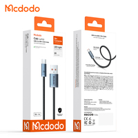 Cable Mcdodo 122/132 de 1.2m, USB-A a USB-C, Ultra Delgado, con Trenzado de Nailon y Aleación de Aluminio, Carga Rápida de 480Mbps, con LED
