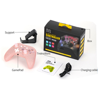 Controlador de juego de efecto de luz RGB deslumbrante NS21 compatible con iOS/Android/ordenador PC/interruptor con botones de programación