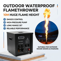 Lance-flammes professionnel à jet de feu vertical à tête unique, étanche pour extérieur, pour stades et événements majeurs