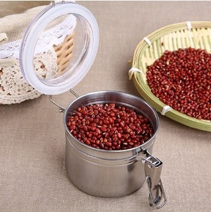 1800ML di Alta Qualità Da Cucina In Acciaio Inox Sigillato Vaso Contenitore di Caffè di <span class=keywords><strong>Zucchero</strong></span> di Tè Contenitore di Conservazione Degli Alimenti Con Coperchio Trasparente - Product Image 4