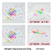 Chapeau d'anniversaire jetable en papier de 20 cm avec pompon en fourrure pour enfants et adultes, décoration de fête d'anniversaire, motif à pois Joyeux Anniversaire