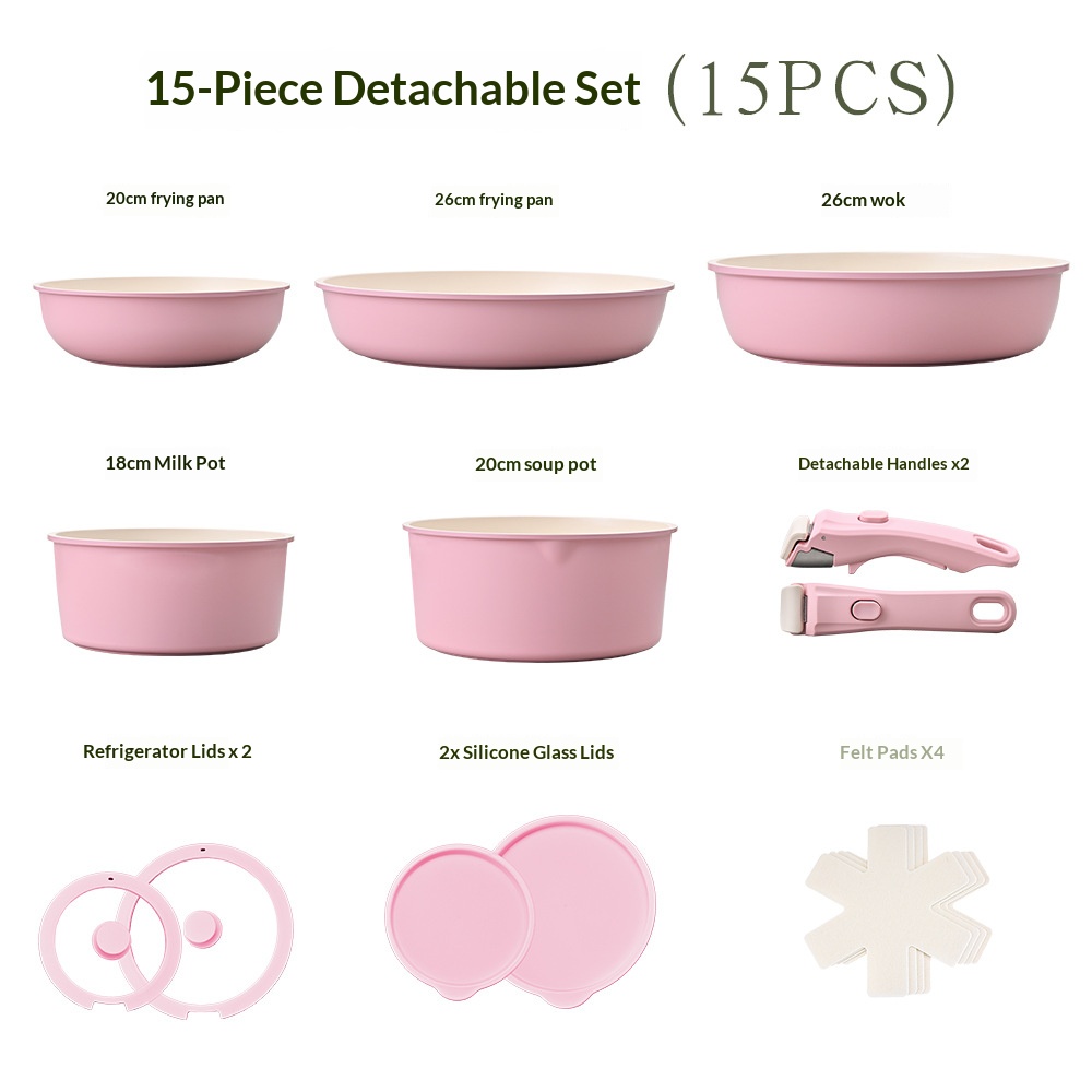 Pink 15-piece set