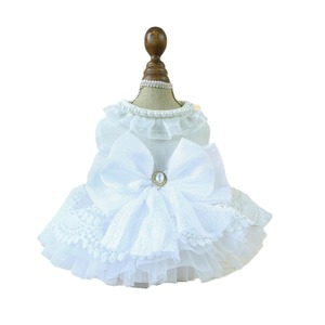 Vestidos de Novia Blancos de Perlas al por Mayor para Perros Pequeños y Medianos, Nueva Llegada, Vestidos de Noche de Verano - Product Image 1
