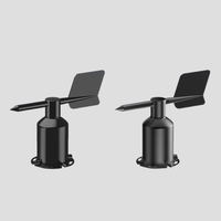 Atech Factory Price Capteur de vent en alliage d'aluminium et de carbone Jauge de vent pour la surveillance météorologique Capteur de vitesse et de direction du vent RS485