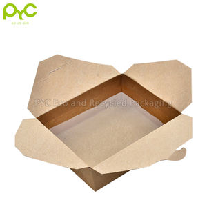 Caja de embalaje de papel Kraft personalizada, venta al por mayor, cajas desechables de comida rápida - Product Image 5