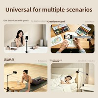 Support de téléphone en alliage d'aluminium avec stabilisation d'image pour regarder des séries en continu et des diffusions en direct - pour les utilisateurs paresseux - support de bureau pour iPad et tablettes