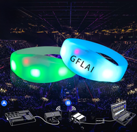 Bracelet LED Richshining DMX512-Synchronisation RF sans fil, bracelet lumineux 15 couleurs pour concerts/festivals/événements de stade