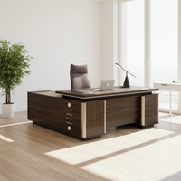 Chicheng CL-1016 #   Table de conférence/salle à manger haut de gamme écologique avec panneau en placage, bordure en PVC, grain de tissu gris fer, style contemporain