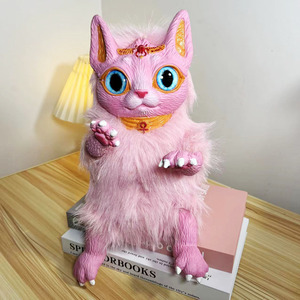 Little Red Book Same Bastet Meilleures Créatures Fantastiques Poupée en Peluche Courte Animaux Divinités Orientales Chat Pafaro Égyptien 25cm Assis - Product Image 4