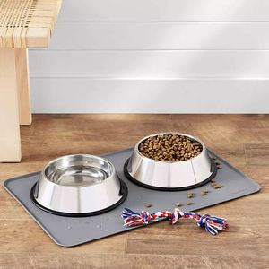 Waterproof Anti-Slip <b>Silicone</b> Pet Food and Water Bowl Mat Pet Feeding Mat <b>Silicone</b> Food Mat - Product Image 3