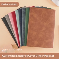 Libreta A5 de Cuero Sintético Personalizada con Diseño de Líneas de Coche, Regalo para Oficina, Uso Comercial, Encuadernación Inalámbrica Perfecta, 50 Hojas