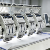Machine à broder numérique plate de qualité supérieure, 1000 tr/min, pour la broderie de logos sur casquettes