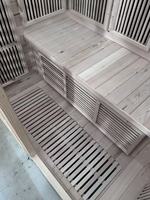 Sauna infrarouge premium en cèdre rouge pour 3 personnes, faible EMF, chauffage à spectre complet, système de soins de santé à domicile, unité, appareil, boîte