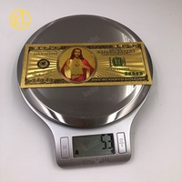Billet de banque en plastique représentant Jésus, 1 million de dollars, feuille d'or 24 carats
