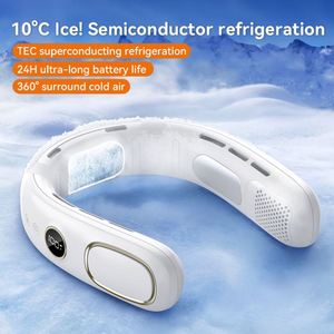 Ventilateur de cou portable sans pales ultra-léger avec alimentation USB et batterie, design pliable multi-vitesses, fonctionnement silencieux, utilisation en extérieur - Product Image 5