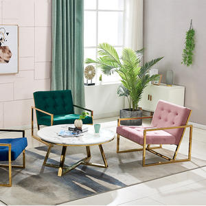 Sofá Individual de Estilo Europeo Más Vendido, Muebles Modernos <span class=keywords><strong>para</strong></span> Sala de Estar, Sofá <span class=keywords><strong>Cama</strong></span> de Terciopelo, Sillas de Alta Gama <span class=keywords><strong>para</strong></span> Sala de Estar, Sillas de Café - Product Image 2