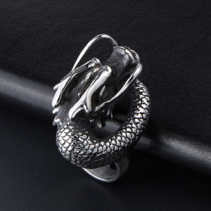 Dragon <b>Ring</b> <b>Men</b> Stainless Steel Animal Shape Retro Jewelry Gift SA392 - Product Image 4
