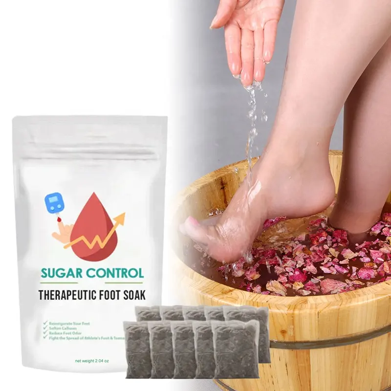 Gesunde Zucker kontrolle therapeut ische Fuß einweichen Kräuter beutel Fuß Whirlpool Massage geräte Produkte