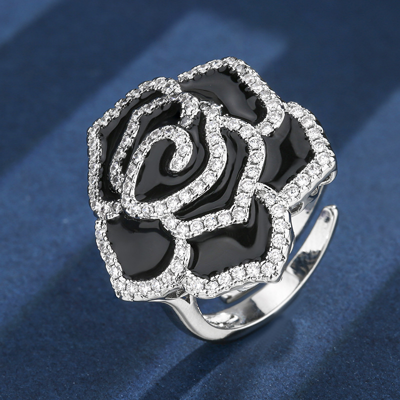 White Plated open size Ring