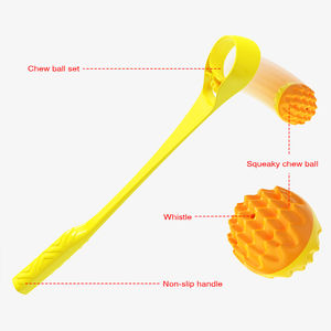 Giocattoli da esterno per animali domestici con sfera interattiva telescopica automatica per animali domestici giocattoli da addestramento molare per cani lanciatori a mano - Product Image 5