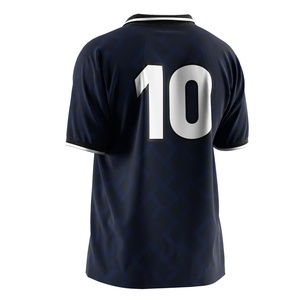 Camiseta de Fútbol Profesional con Cuello Polo de un Solo Botón, Construcción de Secado Rápido y Bloques de Color Personalizables para Entrenamientos - Product Image 6