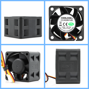 Coolcox 4028 điện DC trục quạt làm mát 2 bóng mang 12V/24V không chổi than 40x40x28mm 15000rpm tốc độ cao vít ODM RoHS - Product Image 2