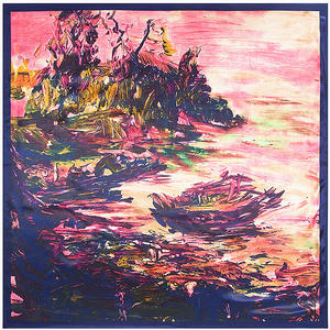 Pañuelo <span class=keywords><strong>de</strong></span> <span class=keywords><strong>Seda</strong></span> Satinado para Mujer, 90*90cm, Cuadrado, Chal Grande, <span class=keywords><strong>Pañuelos</strong></span> y Chales Tradicionales, Pañuelo Versátil para Damas - Product Image 1