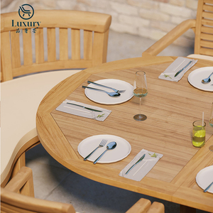 Moderne Luxe Massief Teakhout Ovale Tuintafel Set Terras Meubilair 10 Zitplaatsen Tafel En Stoelen Set - Product Image 6