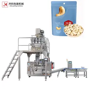 JIEKE machine d'emballage de sacs à fermeture éclair pesage automatique machine de remplissage emballage de sacs de haricots aliments pour oiseaux sachets de fruits secs et de noix doypack