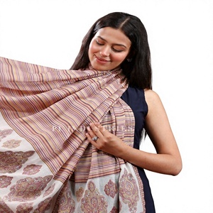Ethnic Tropical Floral <b>Wool</b> Shawl Scarf Paisley Stripe Feather <b>Wrap</b> for Winter Wedding Festival Women - Product Image 1