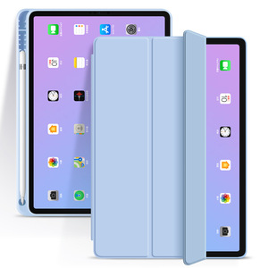 Convient pour iPad Air 4 Apple 10.9 pouces nouveau faux cuir antichoc à trois volets étui pour tablette avec fente pour stylo - Product Image 6