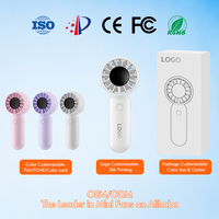 Ventilateur portable mini à main, alimenté par batterie, pour usage extérieur, fabriqué en ABS durable, simple réglage à trois vitesses pour un refroidissement rapide en été