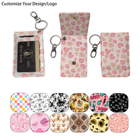 Dompet Kartu PU Motif Kotak-kotak Warna-warni Grosir/Kustom untuk Penyimpanan Kartu Kredit dan Uang Receh