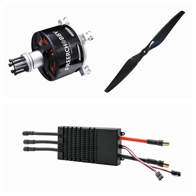 FRC 12090 Brushless 2.78kg 60 Thrust Motor Combo with 250/300A ESC & 80V Max Voltage for Vtol Uav Fix-wing Multicopter Paramotor