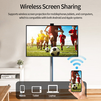 Téléviseur intelligent portable de haute qualité de 27 pouces avec écran tactile, caméra escamotable (13MP), Android 15, Full HD 1080p, LED/LCD, gris