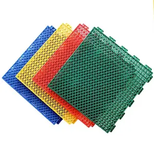 Supply of outdoor sports ground tiles, intelligent Pp interlocking plastic tennis court basketball flooring