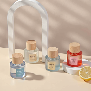 Mükemmel toptan cam parfüm şişesi Modern yuvarlak buzlu parfüm kalın alt şeffaf tasarım 30ml 50ml özel - Product Image 2