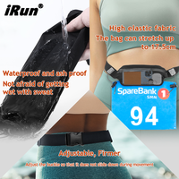 Sac de taille élastique résistant à l'eau personnalisé IRun pour marathon, sac de course élastique pour numéro de course, sac banane pour entraînements, support de téléphone pour jogging