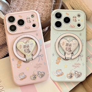 เคสโทรศัพท์กันกระแทกแบบสปอร์ต ดีไซน์แม่เหล็ก รูปหัวใจ สำหรับ 17 Air/16Pro MAX/15 Pro/14 Plus/13TPU TPU+PC - Product Image 1