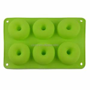 Cacerolas de silicona de 6 cavidades de grado alimenticio personalizadas para hornear rosquillas - Product Image 4