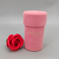 Boîtes cadeaux personnalisées en or et rose, rondes, à motif floral, pour la Saint-Valentin, avec papier carton recyclé et estampage à chaud