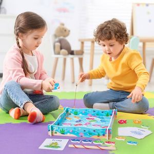 Jeu de cartes éducatives d'apprentissage des mots, jeu de pêche magnétique en bois pour les tout-petits - Product Image 2