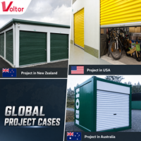 Pintu Gulung Manual Baja Galvanis Ukuran 3X7FT 8X7FT 10X10FT Warna Hitam Putih Merah Kuning Oranye Hijau Biru Ungu Abu-abu